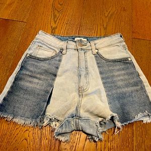 High rise jean shorts